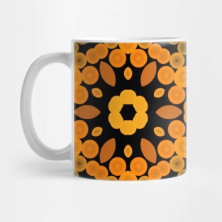 Dot Mandala Flower Yellow and Purple Mug